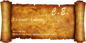Cziner Emese névjegykártya